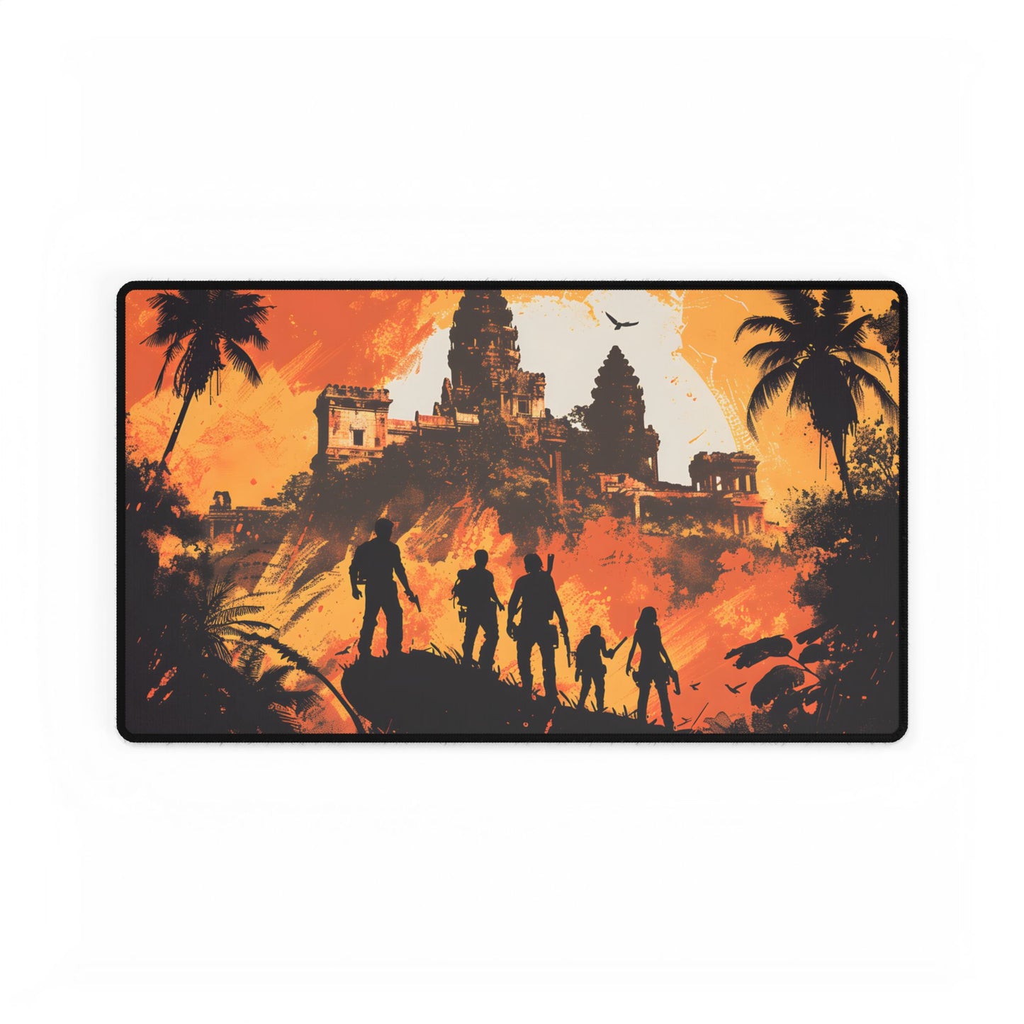 Cityscape: Modern Minimalist Artwork - Desk Mat