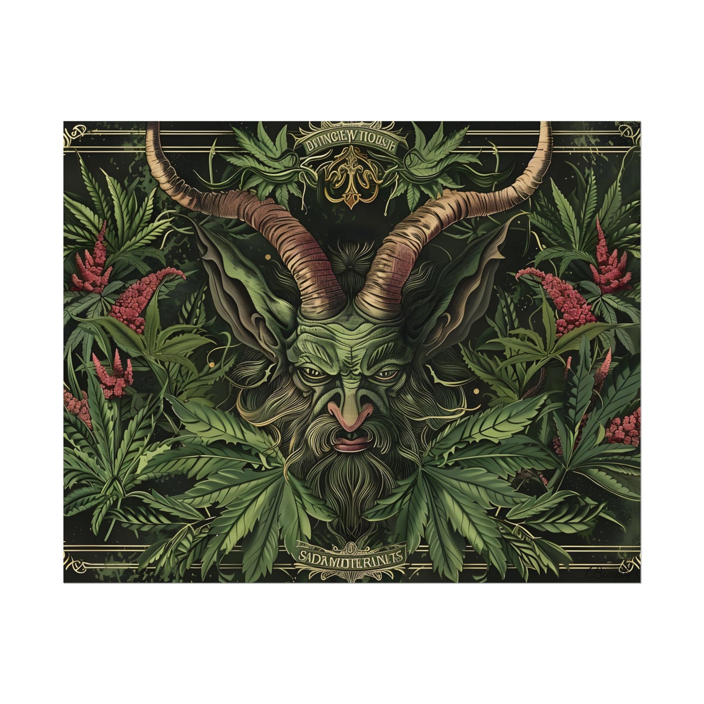 Victorian Devil: Dark Ominous Illustration - Poster