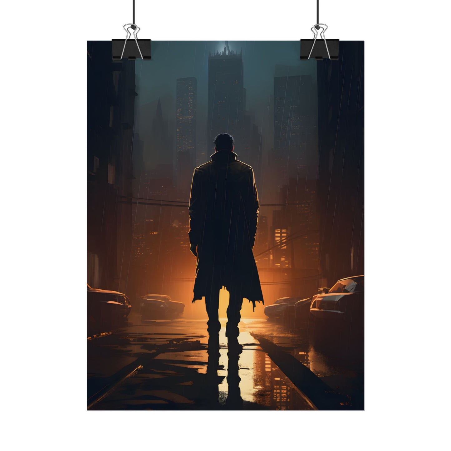 Urban Fantasy Detective: Serious Investigator Artwork - Poster
