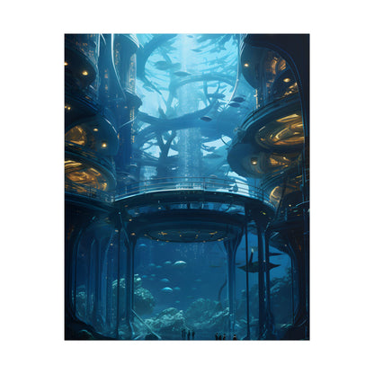 Advanced Underwater City: Visionary Metropol in the Future - Poster
