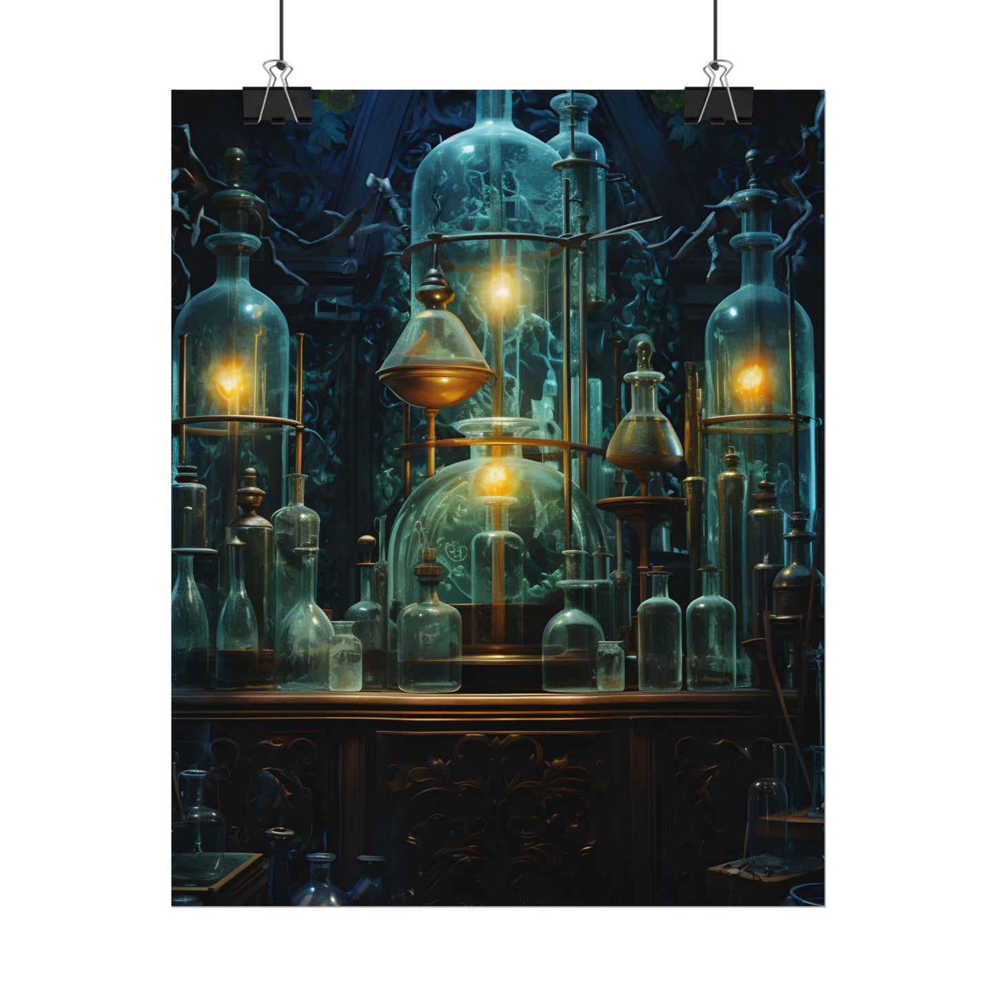 Laboratory Scene: Scientist in Chemical Research - Poster