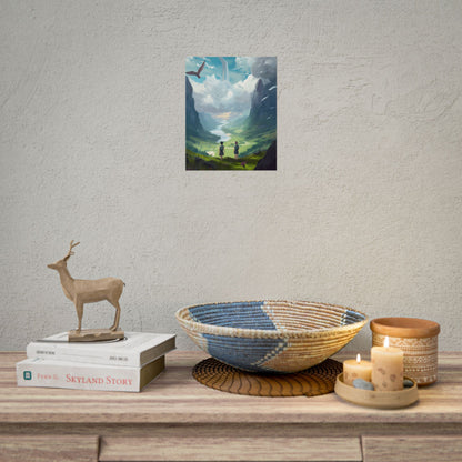 Tranquil Meadow Figures: Realistic Painting of People - Poster