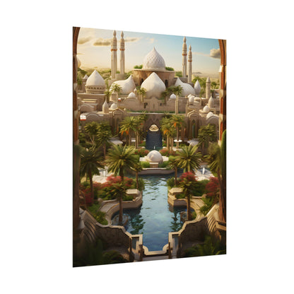Desert Oasis Dreams: Arabian Nights-Inspired Artwork - Poster