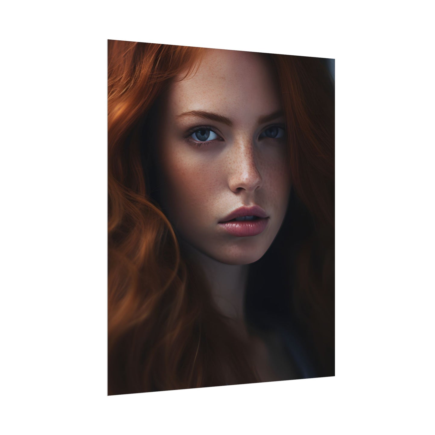 Redhead Model: Sophisticated Portrait Art - Poster