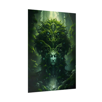 Mystical Forest Guardians: Ancient Tree Spirits Ethereal Artwork - Poster