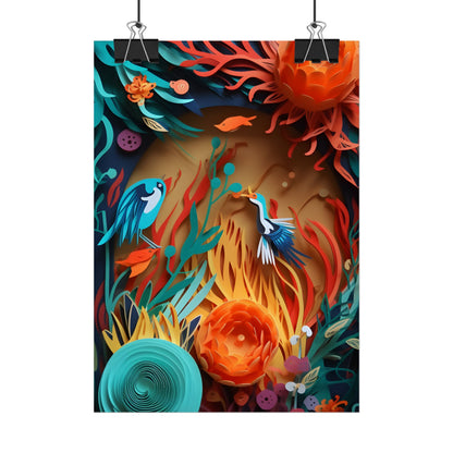 Eye-Catching Paper Quilling Indian Landscape Artwork - Poster