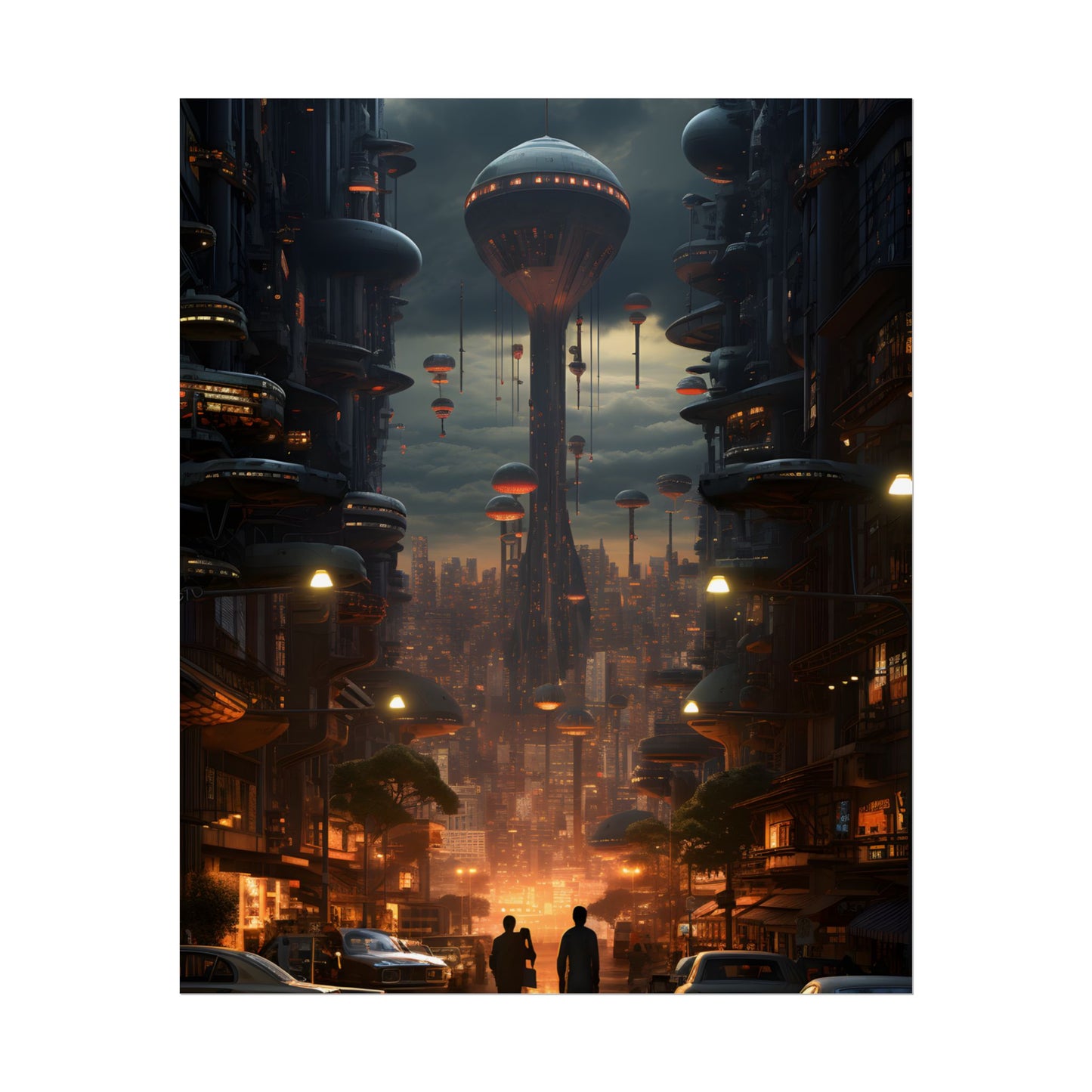 Dystopian Utopia: Perfect Urban Landscape Artwork - Poster