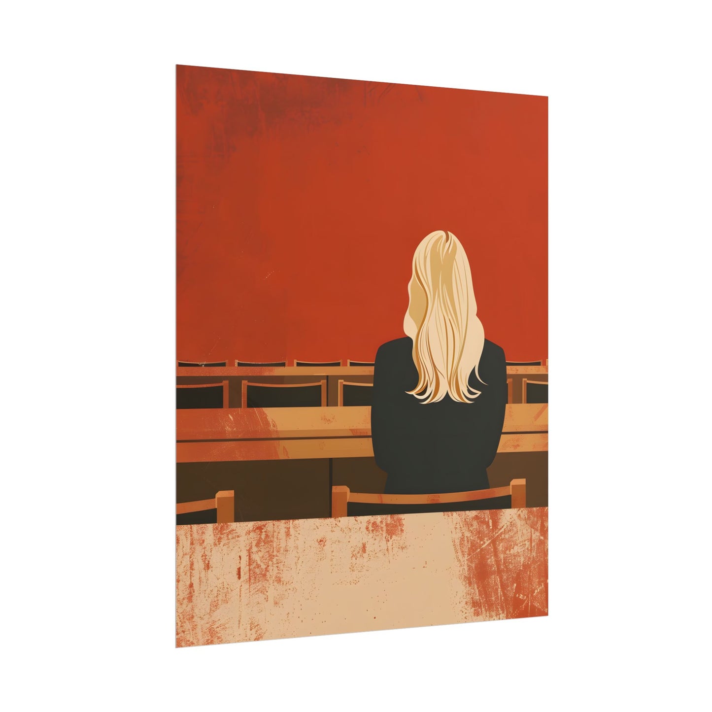 Minimalist Portrait: Blonde Woman in 20[4] Batch Poster Art - Poster