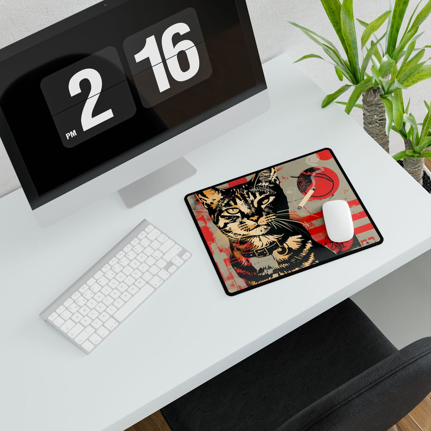Realistic Cat Artwork - Desk Mat