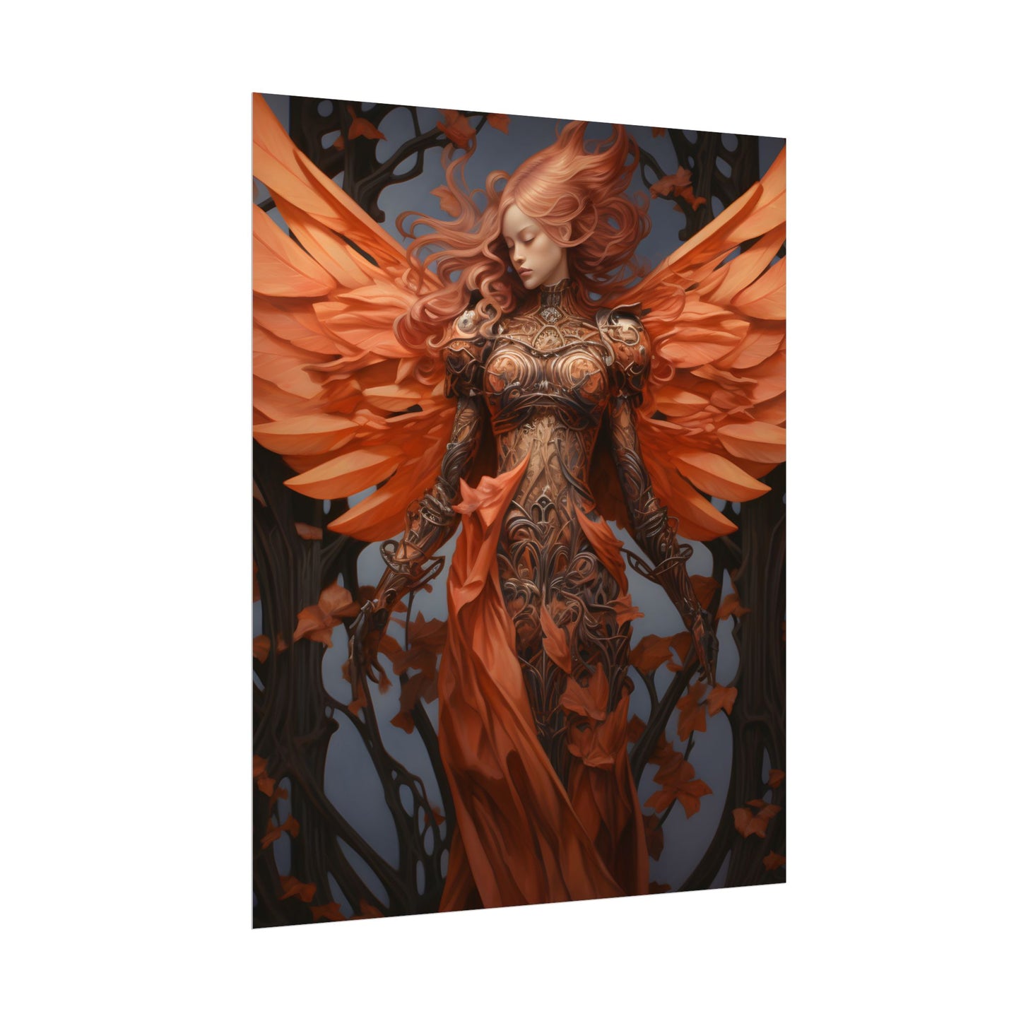 Songbird Guardian: Vibrant Nature Digital Artwork - Poster