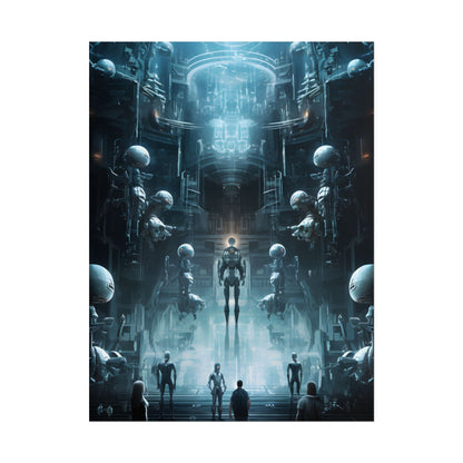 Robotic Orchestra: Minimalist Auditorium Scene - Poster