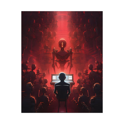 Robot Symphony: Futuristic Music Art - Poster