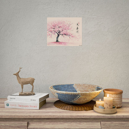 Japanese Cherry Blossom Art: Springtime Painting - Poster