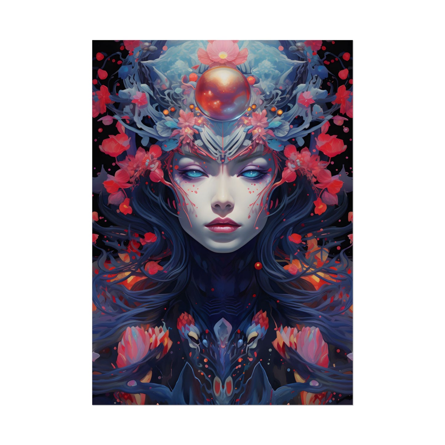 Otherworldly Celestial Dreams: Starry Night Artwork - Poster