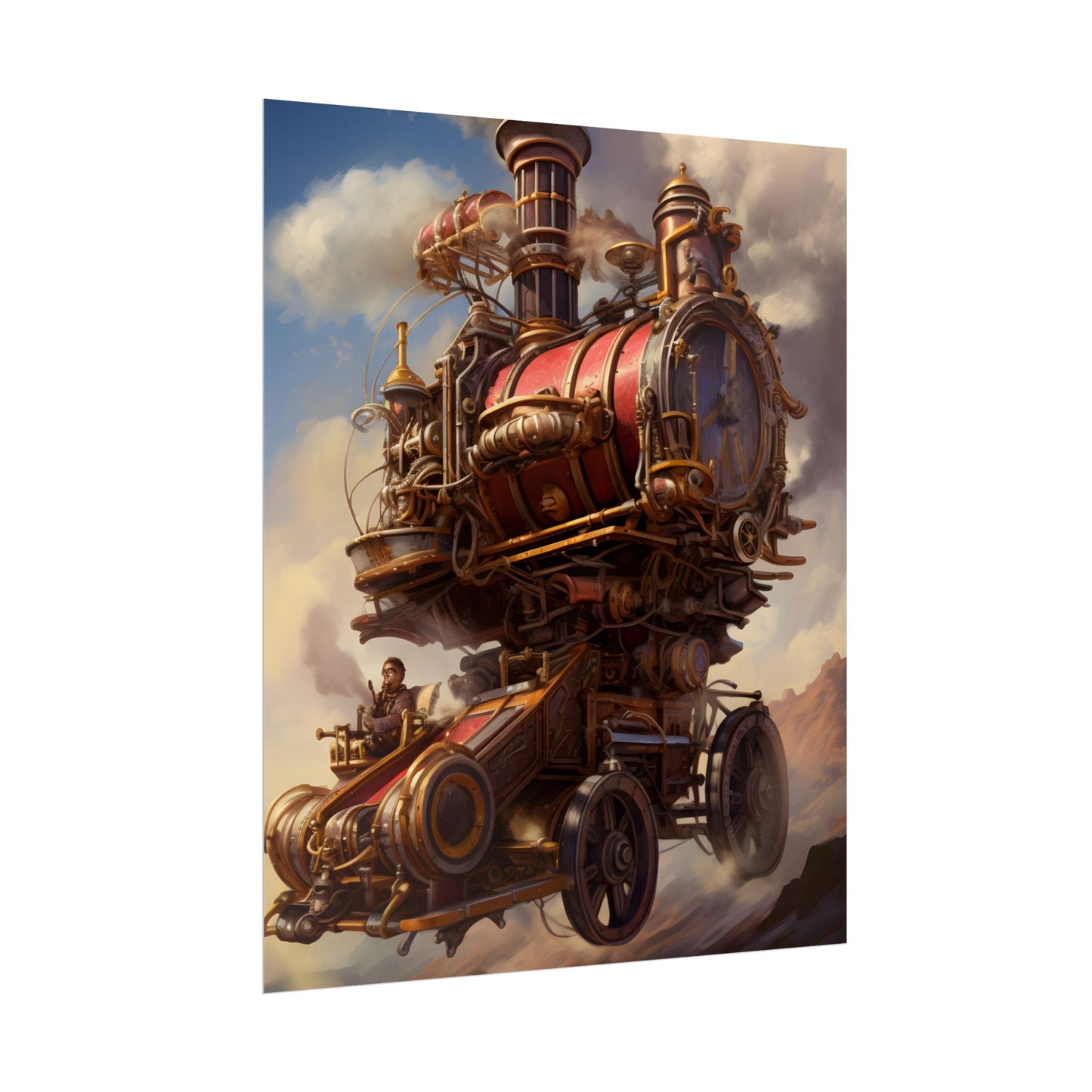 Steampunk Thrill: Airship Sky Race Adventure - Poster