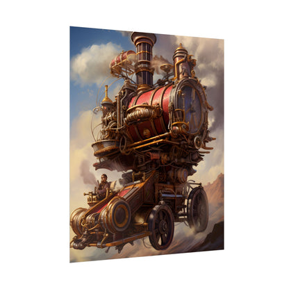 Steampunk Thrill: Airship Sky Race Adventure - Poster