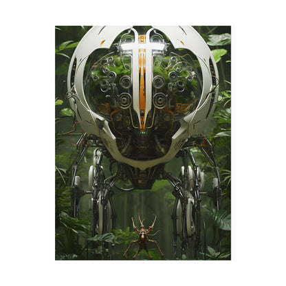 Robotic Wildlife Sanctuary: AI-Operated Nature Reserve Digital Art - Poster