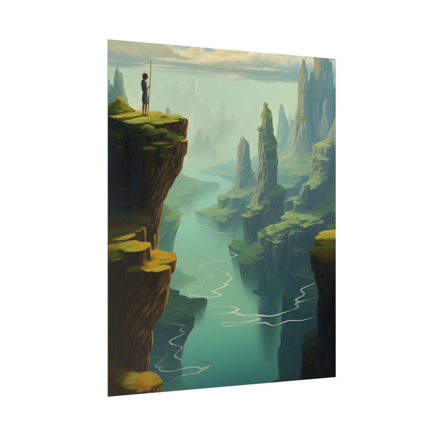 Outdoor Landscape: Desert Rock Formation Digital Art - Poster