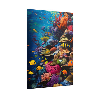 Underwater Paradise: A Sanctuary of Vibrant Marine Life - Artwork - Poster