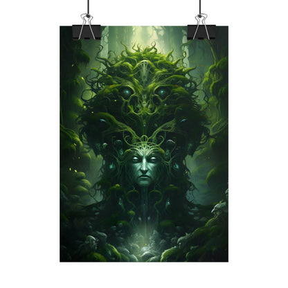 Mystical Forest Guardians: Ancient Tree Spirits Ethereal Artwork - Poster