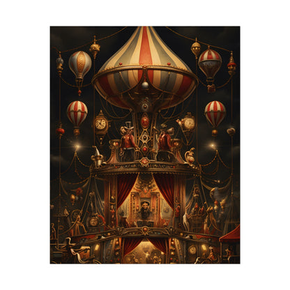 Whimsical Clockwork Circus: A Fantastical Artwork - Poster