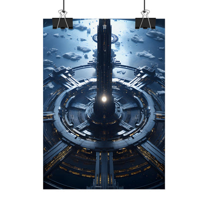 Cosmic Space Station: A Glimpse of Home in the Stars - Poster