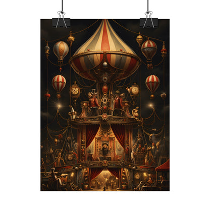 Whimsical Clockwork Circus: A Fantastical Artwork - Poster