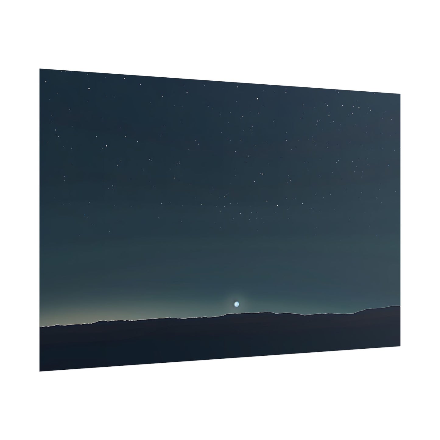 Minimalist Night Sky: Celestial Artwork with Stars and Palette - Poster