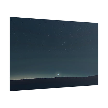 Minimalist Night Sky: Celestial Artwork with Stars and Palette - Poster