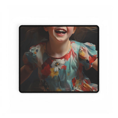 Childhood Innocence Portrait: Intimate Young Boy Artwork - Desk Mat