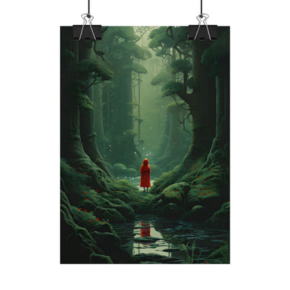 Casual Outdoors: Person in Nature Artwork - Poster
