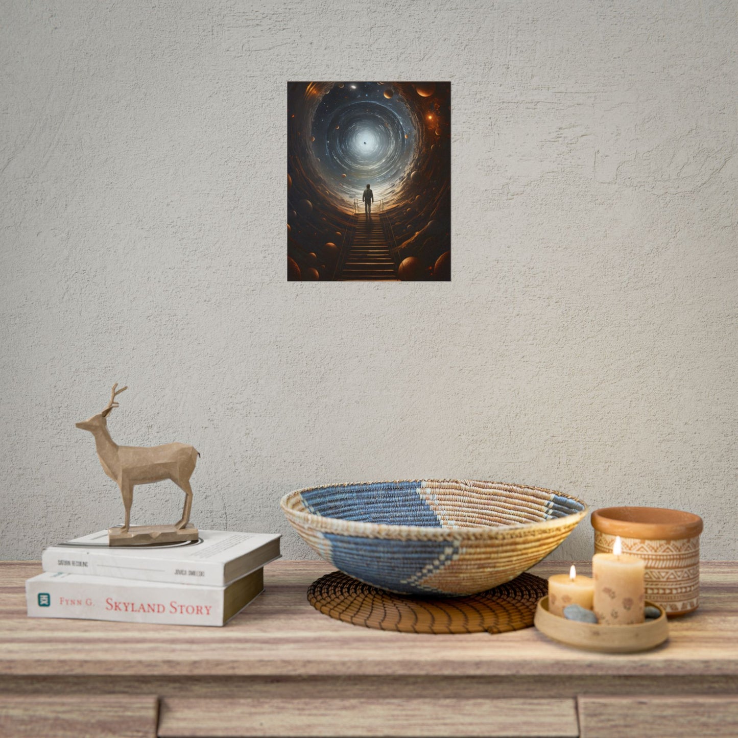 Space-Time Explorer: Intrepid Journey in Black and White - Poster