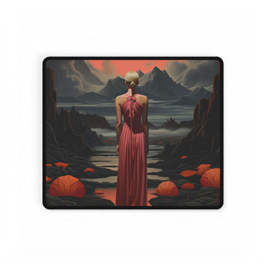 Candid Outdoor Moment: A Natural Pause - Desk Mat