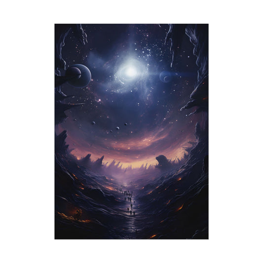 Black Hole Cosmic Art: A Planetary Masterpiece - Poster