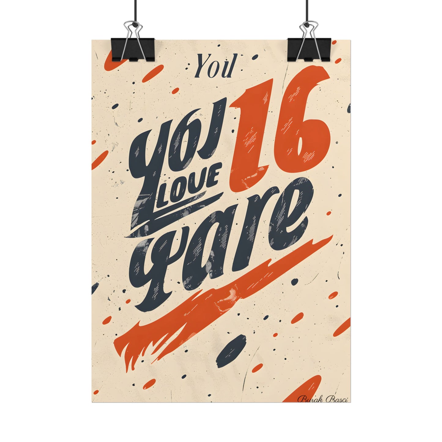 Vintage Distressed Poster Art: Red A - Poster