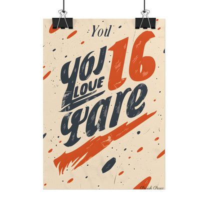 Vintage Distressed Poster Art: Red A - Poster