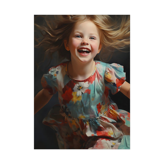 Childhood Innocence Portrait: Intimate Young Boy Artwork - Poster