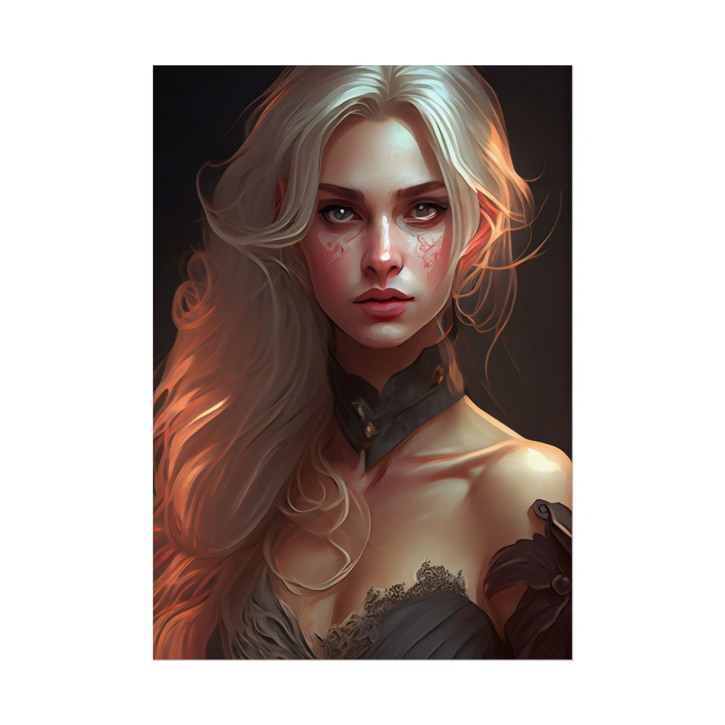 Blonde Beauty: Artistic Portrait of a Woman - Poster