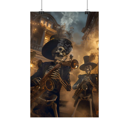 Victorian Skeleton Jazz Band: Lowbrow Artwork in Swing - Poster