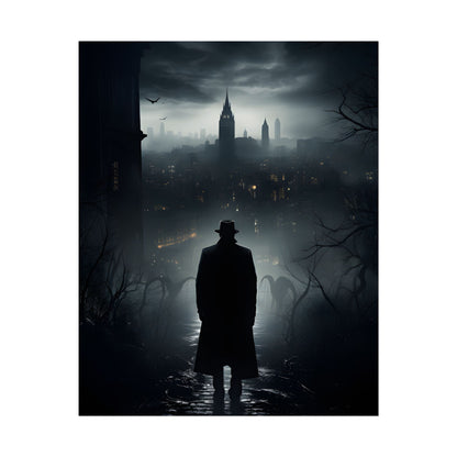 Dark Streets, Hard-Boiled: Urban Fantasy Detective Artwork - Poster