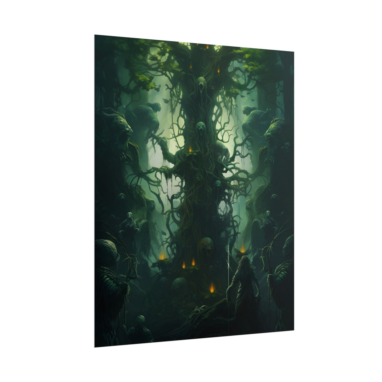 Mystical Forest Guardians: Ancient Tree Spirits Unite - Poster