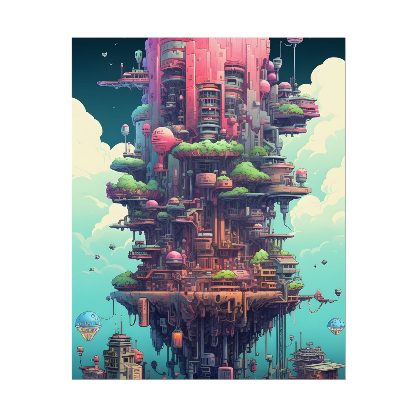 Gamified Pixelated Cyber-Pets: Colorful Digital Art - Poster