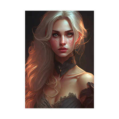 Blonde Beauty: Artistic Portrait of a Woman - Poster