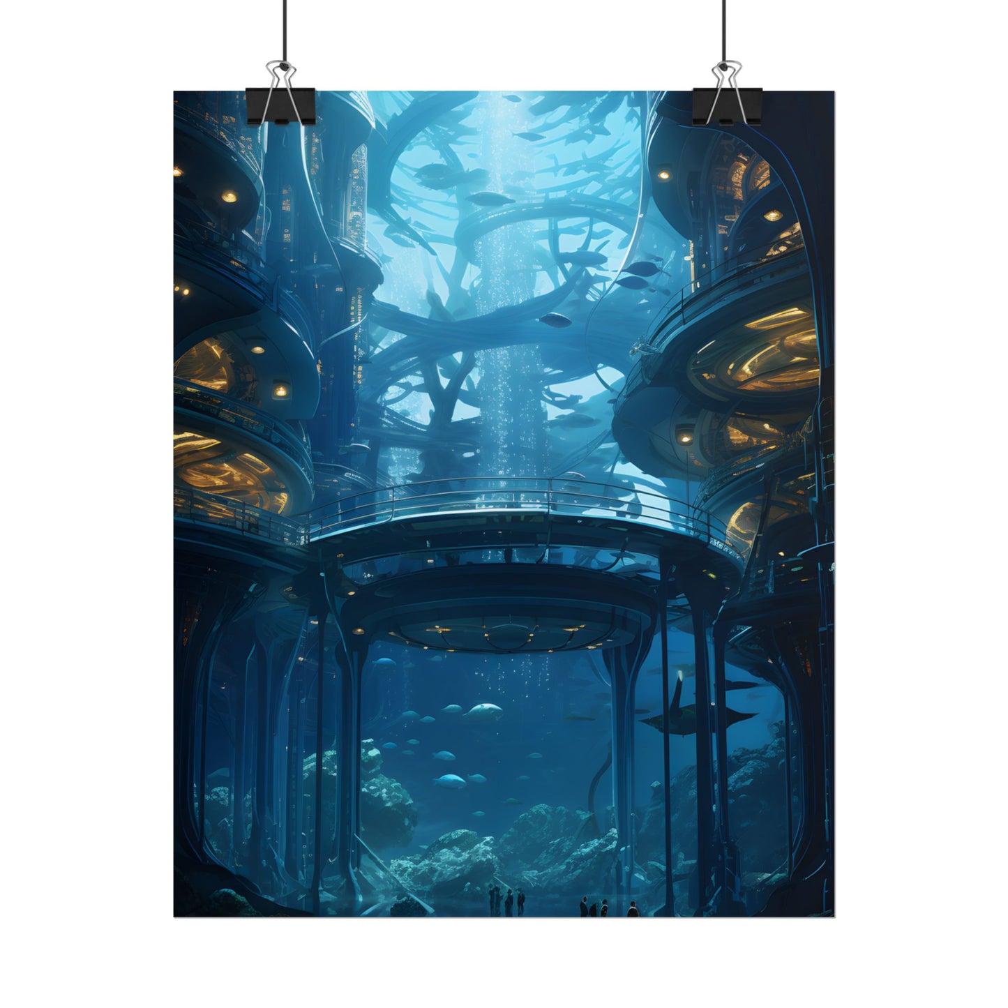 Advanced Underwater City: Visionary Metropol in the Future - Poster