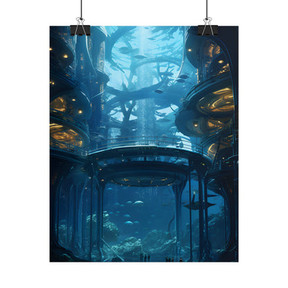 Advanced Underwater City: Visionary Metropol in the Future - Poster