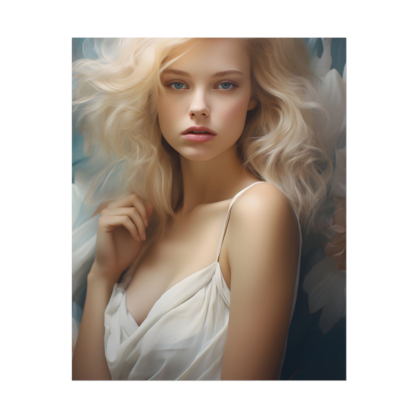 Modern Blonde Portrait: Unvarnished Natural Beauty - Poster
