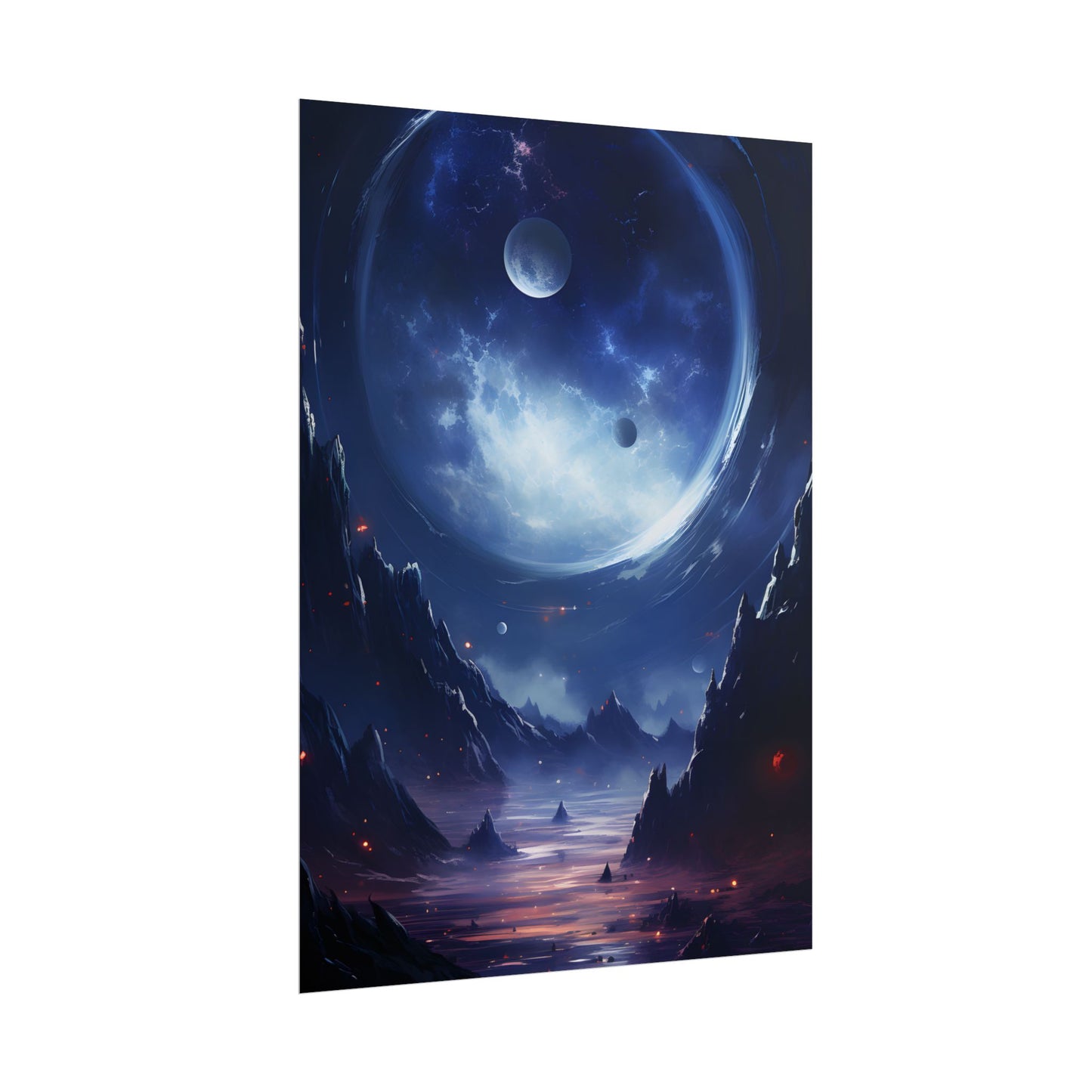 Cosmic Encounter: Black Hole Space Art - Poster