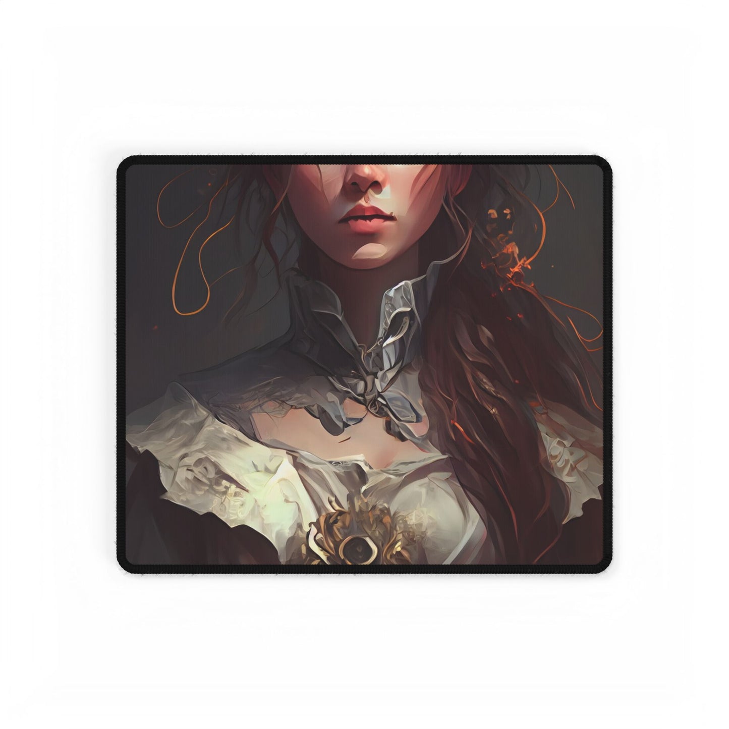 Elegant Professional Portrait: Brown Hair - Desk Mat