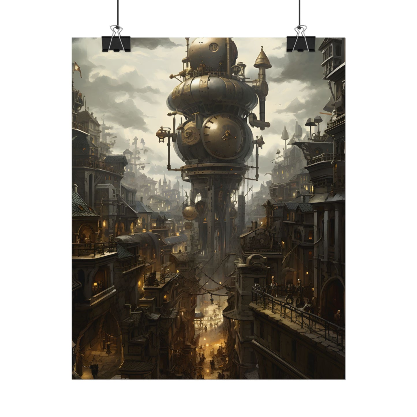 Vibrant Steampunk City: A World of Wonder - Poster