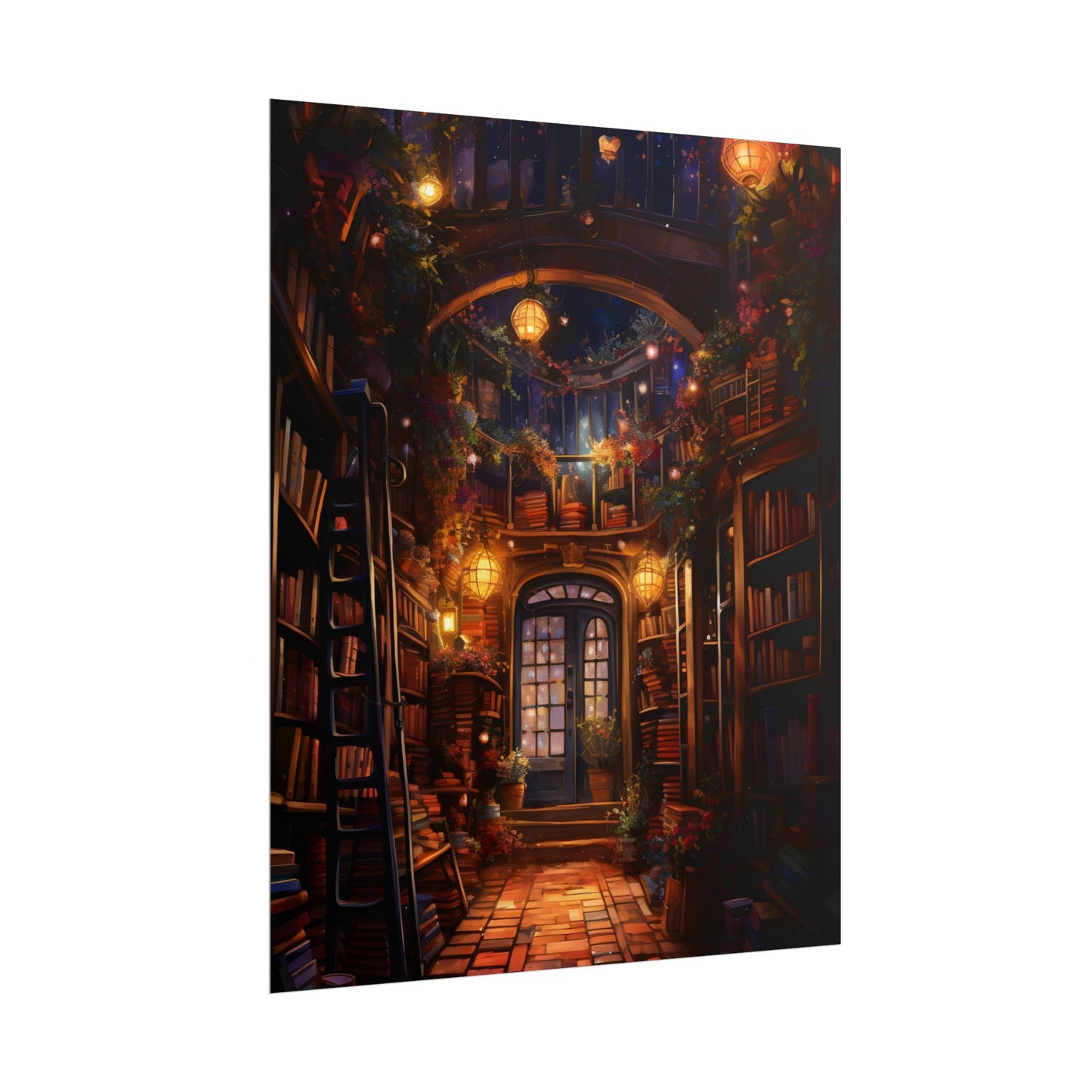 Magical Bookshop: Cozy Charming Bookstore Art - Poster